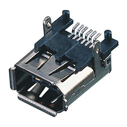 IEEE 1394 6P female  SMT